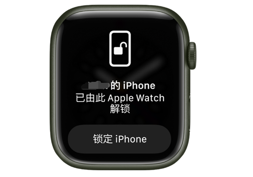 锦山镇苹果手机维修分享用 AppleWatch 解锁配备面容 ID 的 iPhone方法 