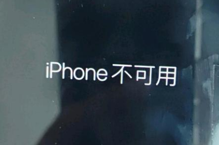 锦山镇苹果服务网点分享锁屏界面显示“iPhone 不可用”如何解决 